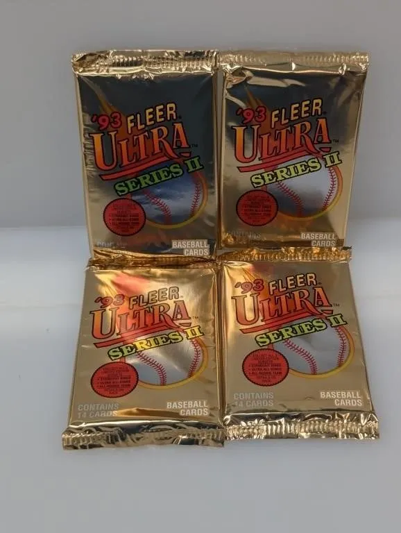 (4) 1993 Fleer Ultra Baseball Series 2�Packs