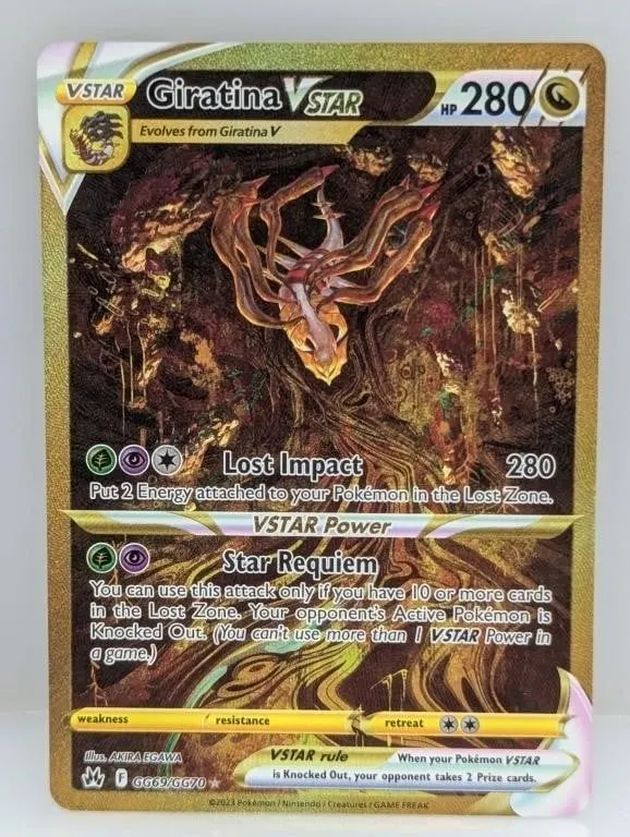 2023 Pokemon Crown Zenith Giratina Vstar Gold GG69