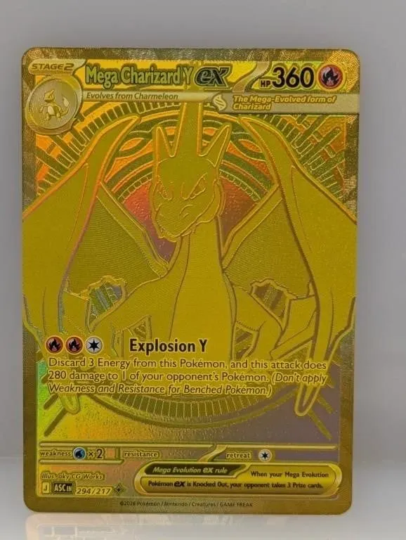 2026 Pokemon Gold Mega Charizard Y ex Hyper Rare