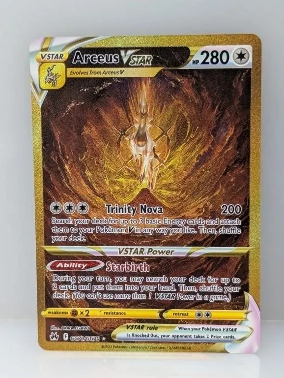 2023 Pokemon Crown Zenith Arceus Vstar Gold GG70