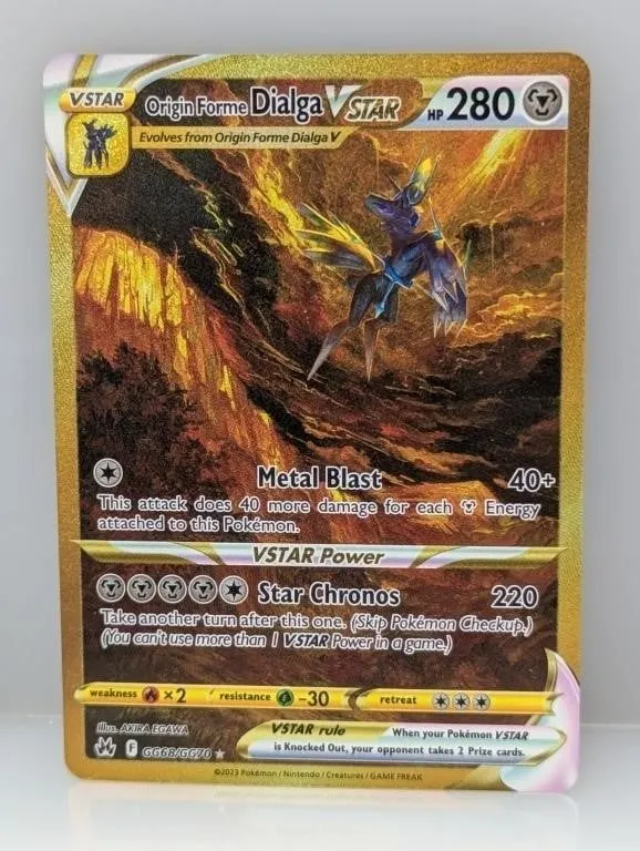 2023 Pokemon Origin Forme Dialga Vstar Gold GG68