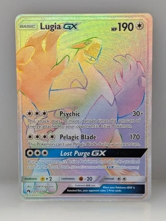 2018 Pokemon Lost Thunder Lugia GX Rainbow #227