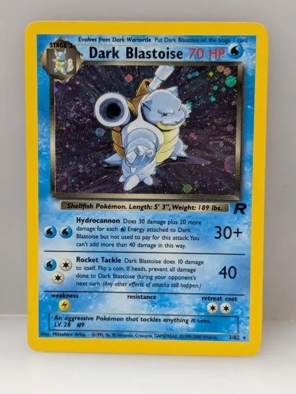 2000 Pokemon Team Rocket Dark Blastoise Holo #3