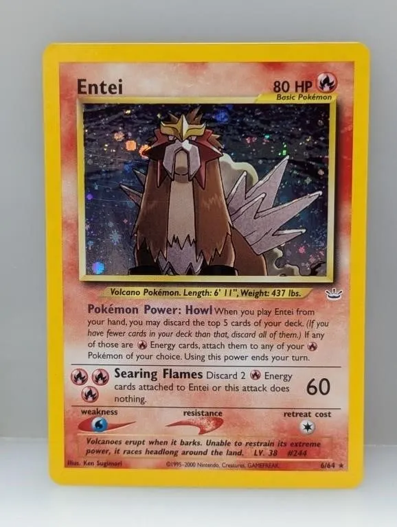 2000 Pokemon Neo Revelation Entei Holo #6 S