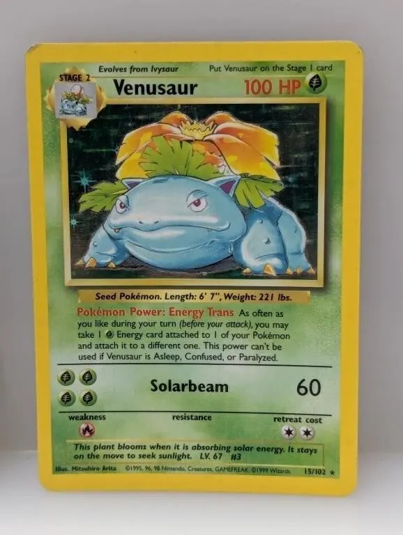 1999 Pokemon Venusaur Holo #15 Corner/Edges