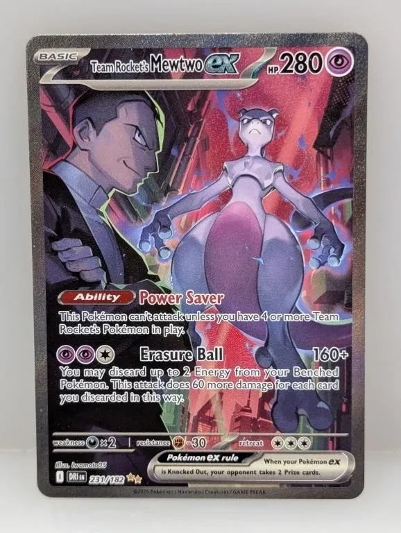 2025 Pokemon Team Rocket's Mewtwo ex #231