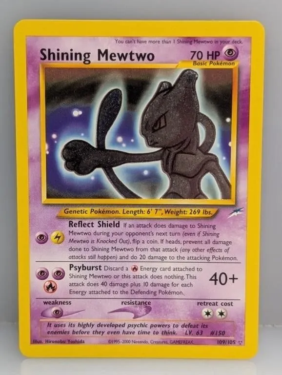 2000 Pokemon Shining Mewtwo Holo #109 S