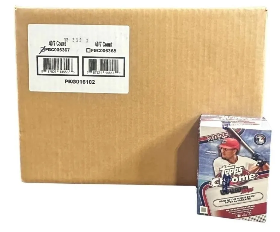 CASE (40) 2025 Topps Chrome UPDATE BB Blaster Box