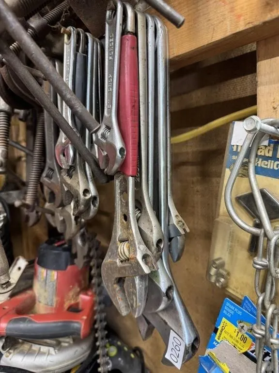 Assorted Crescent Wrenches & More