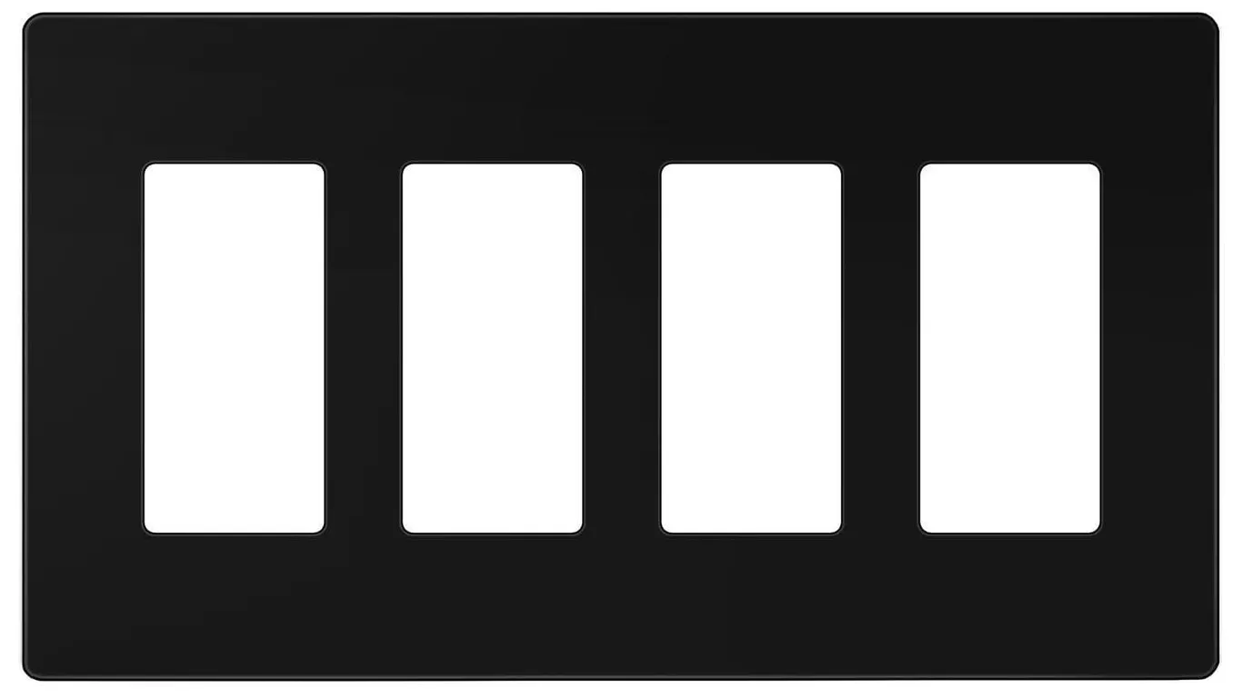 ENERLITES 4-Gang Screwless Decorator Wall Plate