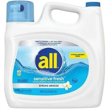 All Sensitive Fresh Laundry Detergent 208 Ounce