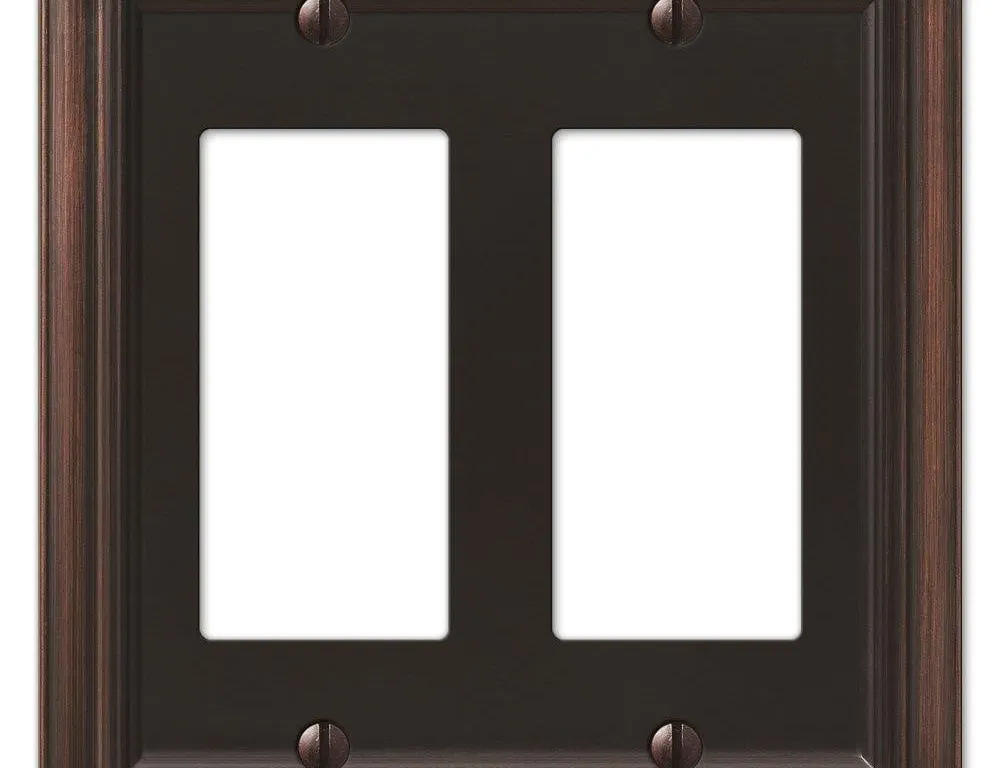 Amerelle 94RRVB Double Rocker Wallplate Aged...