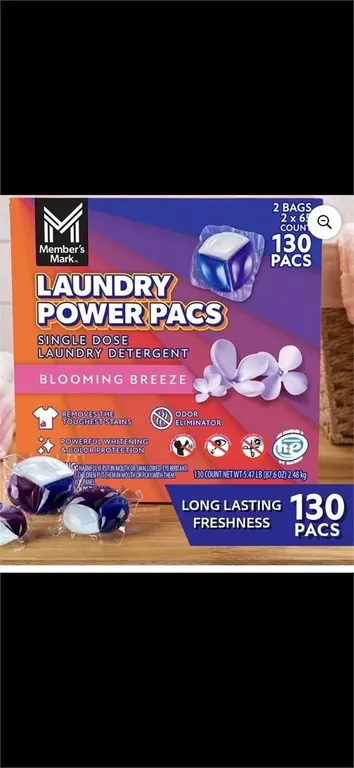 Blooming Breeze Laundry Detergent Power Pacs 130ct