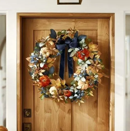 Blue Harvest Wreath