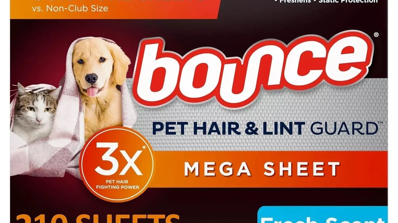 Bounce Pet Hair Lint Guard Dryer Sheets 210ct