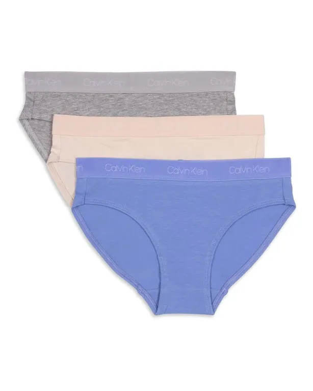 Calvin Klein Girls Modern Cotton Bikini 3pk Small