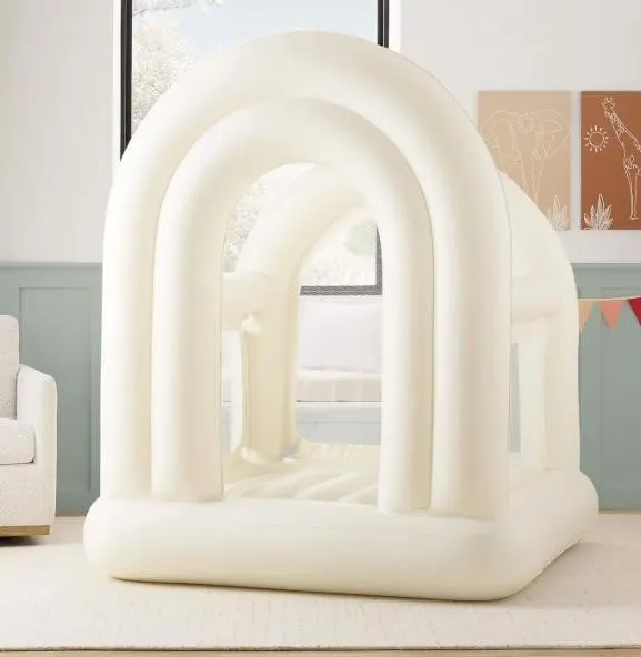 Cream Indoor Double Arch Bounce House