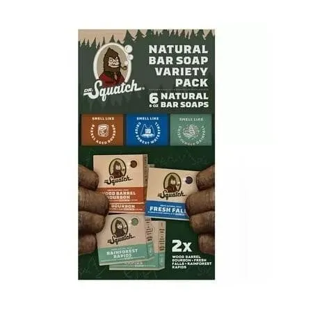 Dr. Squatch Natural Bar Soap 5oz 6pk