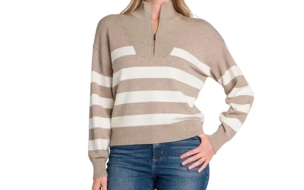 Draper James Womens Quarter Zip Sweater Small