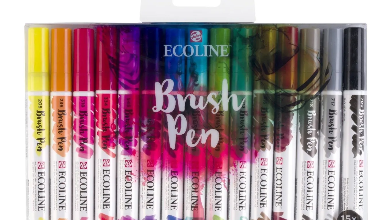 Ecoline Brush Pen Set 15 Colors Markers