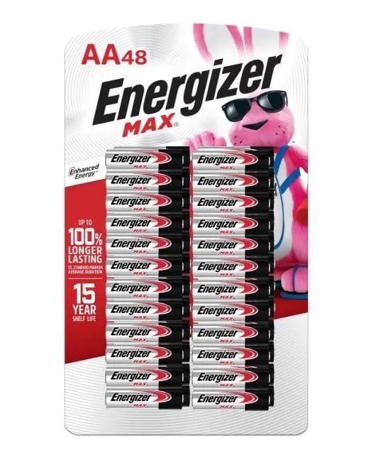 Energizer Max AA Alkaline Batteries 48pk