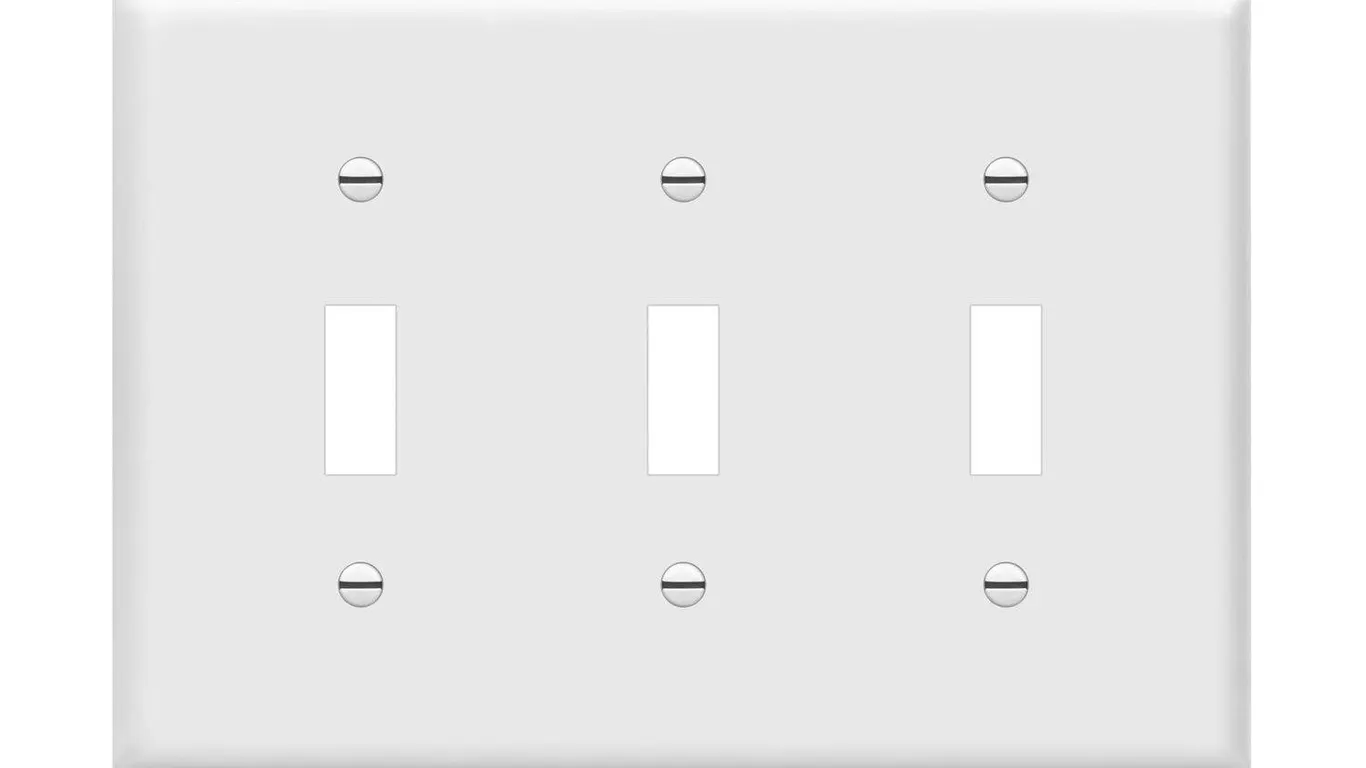 Enerlites 8813-W 3-Gang Triple Wall Plate White
