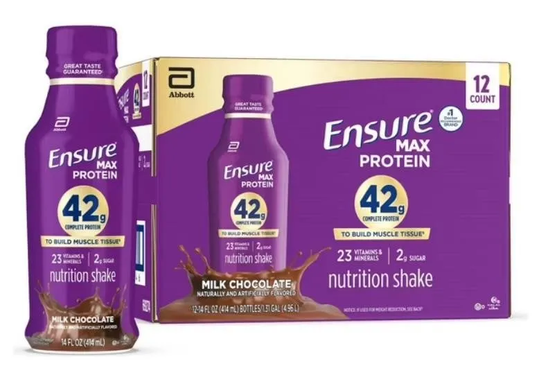 Ensure Max Protein Shake Milk Chocolate 14oz 12pk
