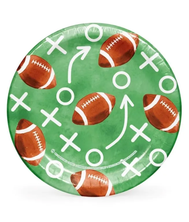 Football Fun Party Paper Plates 10 Inch