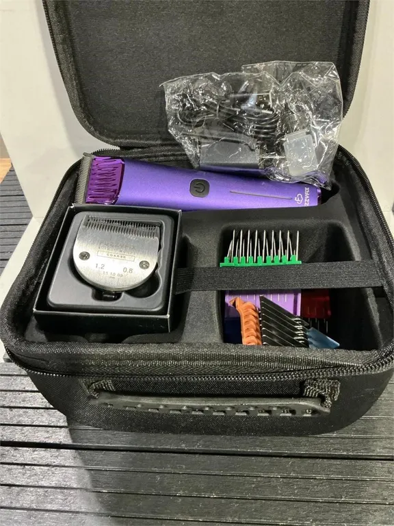FuzzyFix 5-in-1 Pet Grooming Clipper Kit Purple
