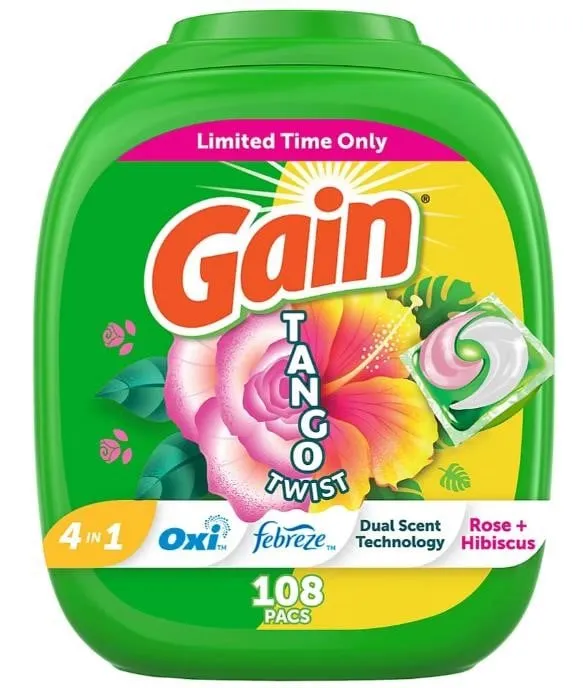 Gain Flings Tango Twist Laundry Pacs 108ct