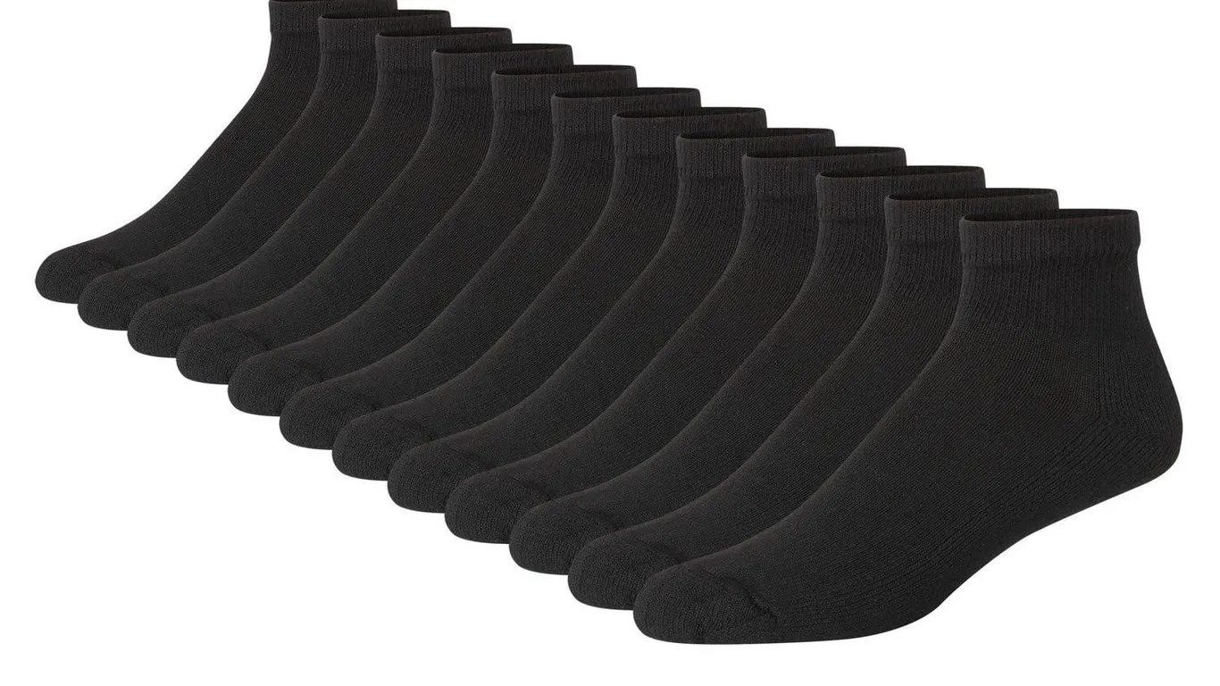 Hanes Double Tough Ankle Socks Size 6-12 12pk