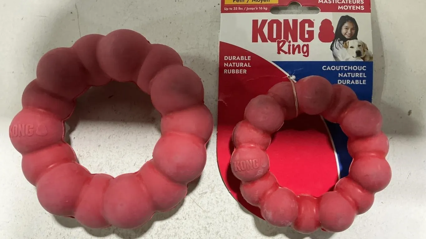Kong Ring Dog Toy 2pk Red