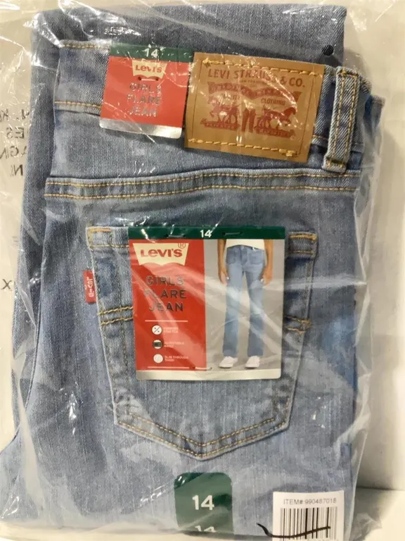 Levis Flare Jeans Light Wash Size 14