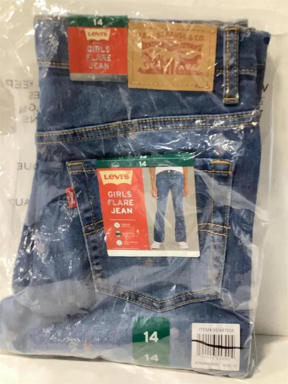 Levis Girls Flare Jeans Size 14