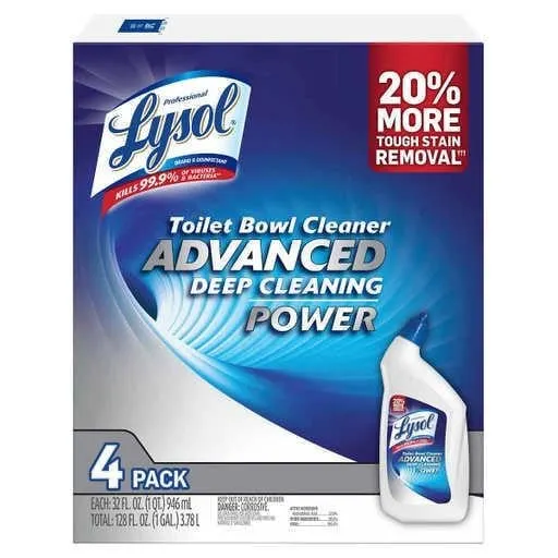 Lysol Advanced Toilet Bowl Cleaner 32oz 4pk