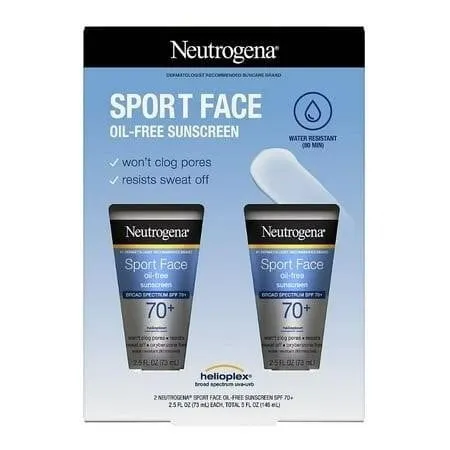Neutrogena Sport Face Sunscreen SPF 70 2.5oz 2pk