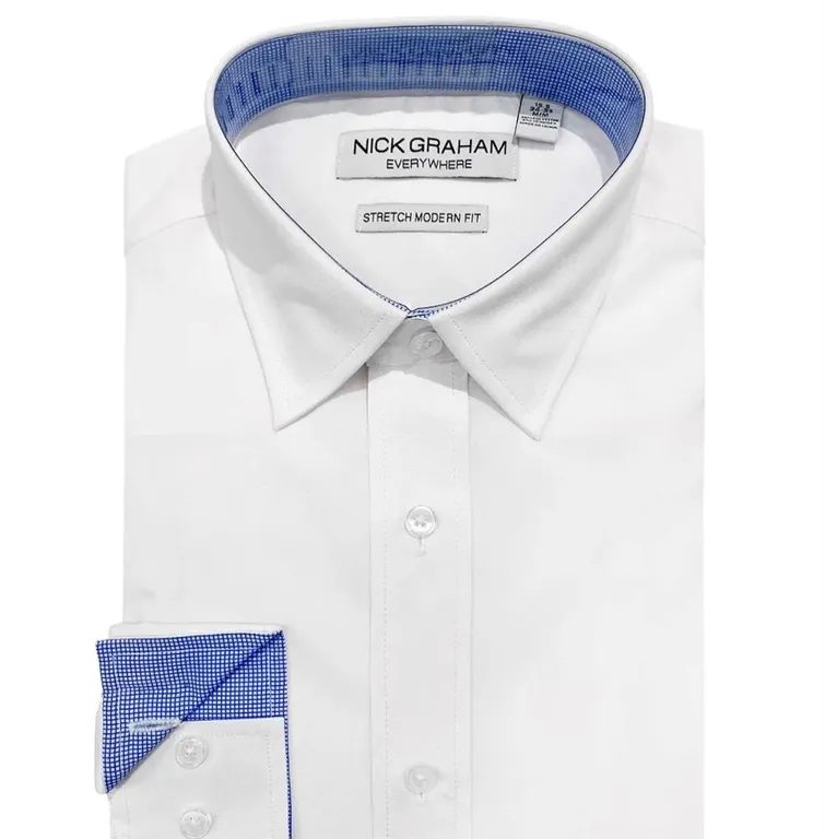 Nick Graham Modern Fit Traveler Dress Shirt S-R