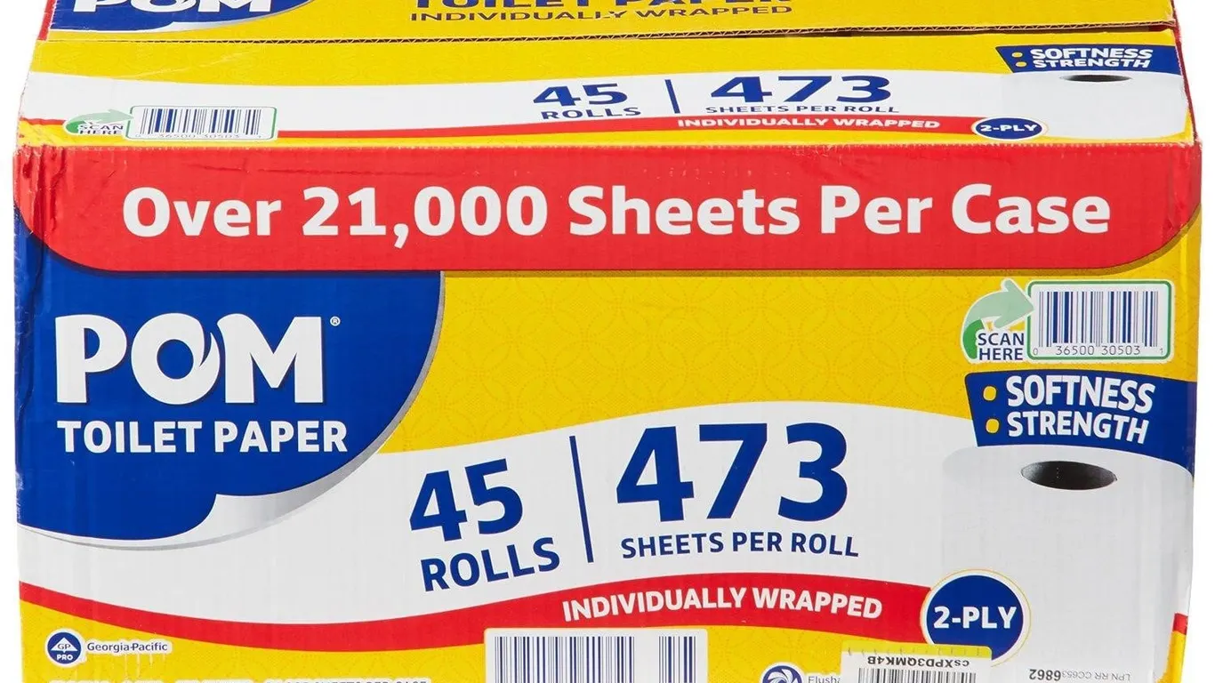 Pom Embossed 2-Ply Toilet Paper 473 Sheets 45pk