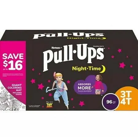 Pull-Ups Night-Time Training Pants Girls 3T-4T...