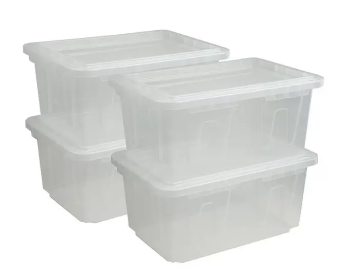 Quart Clear Storage Tote 17.2x25.7x12.0 Inch