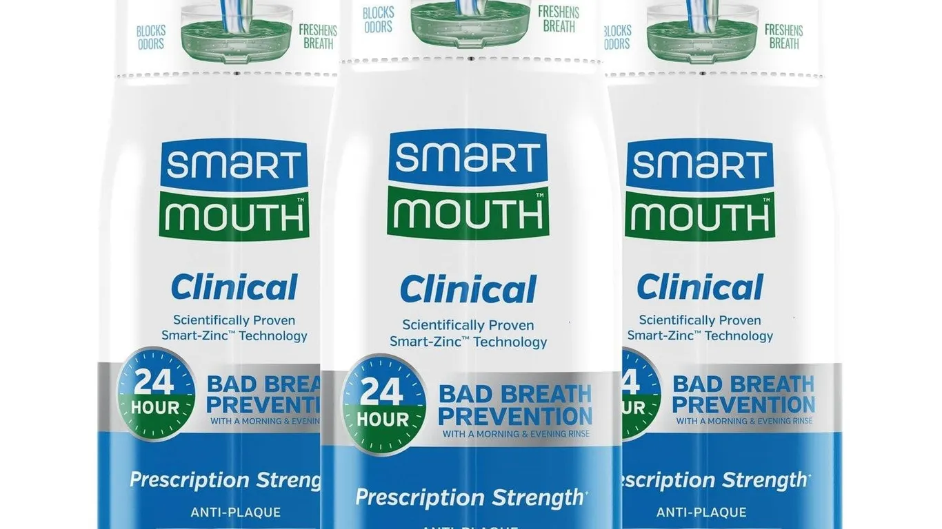 SmartMouth Clinical Zinc Mouthwash 16oz 3pk