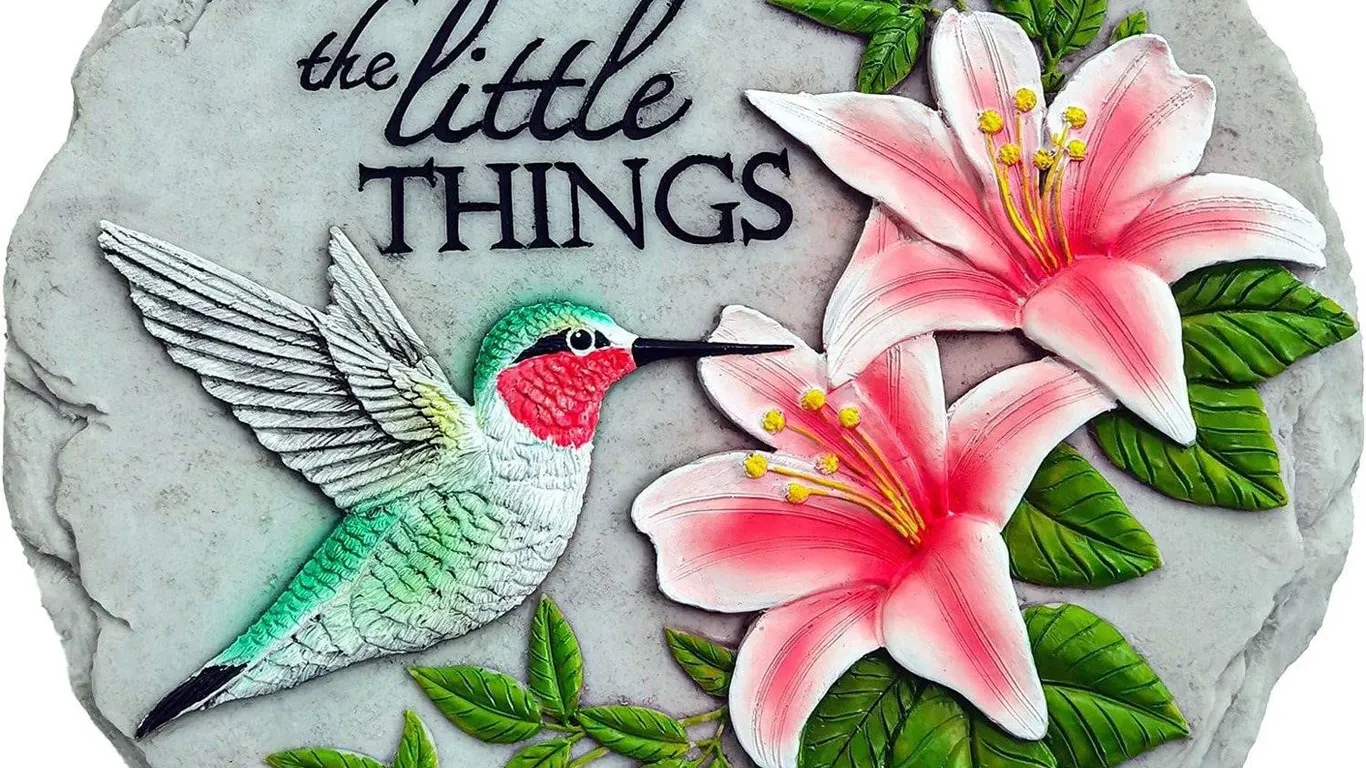 Spoontiques Hummingbird Garden Stepping Stone 9.6