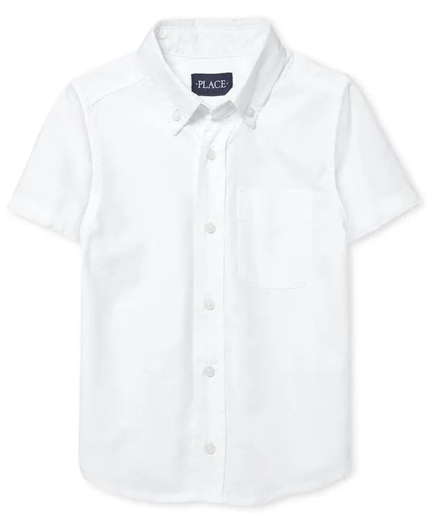 The Childrens Place Boys Oxford Shirt White XXL