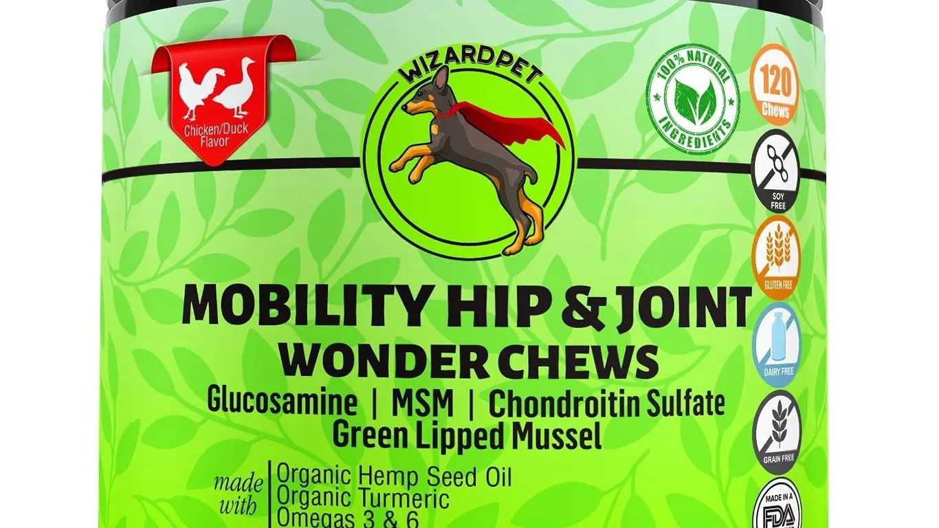 Wizardpet Hemp Hip And Joint Supplement 120ct