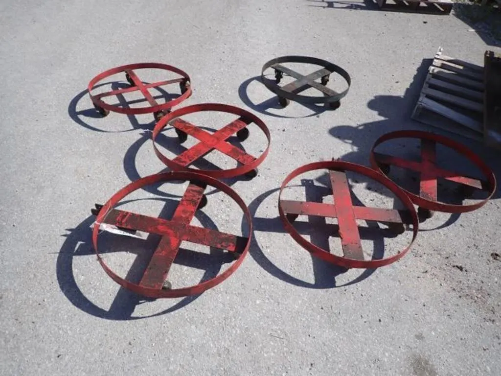 Qty Of (6) Steel Drum Dollies