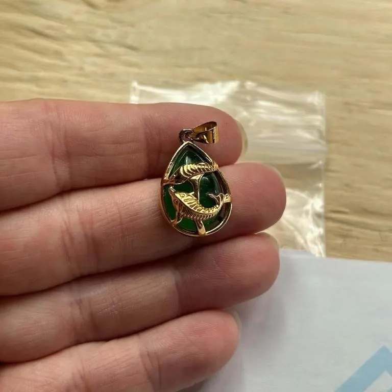 18K Gold, plated charm