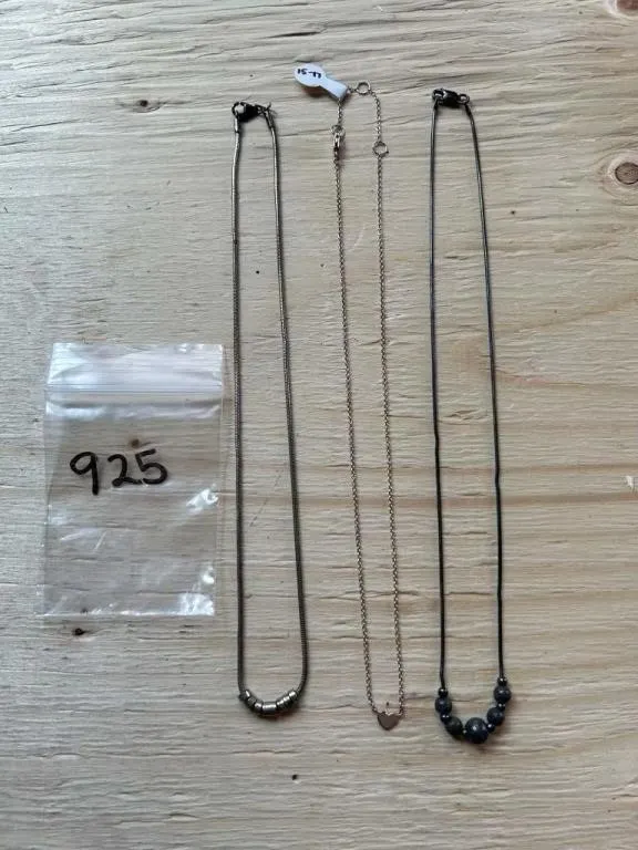 925 silver necklace lot