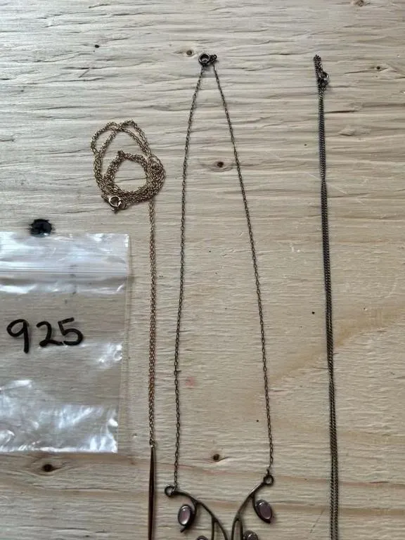 925 silver necklace lot
