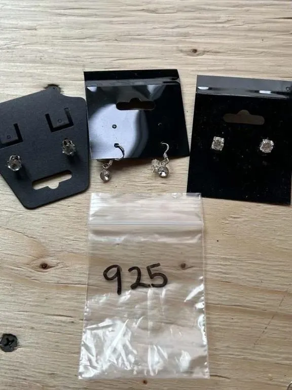 925 silver earring lot