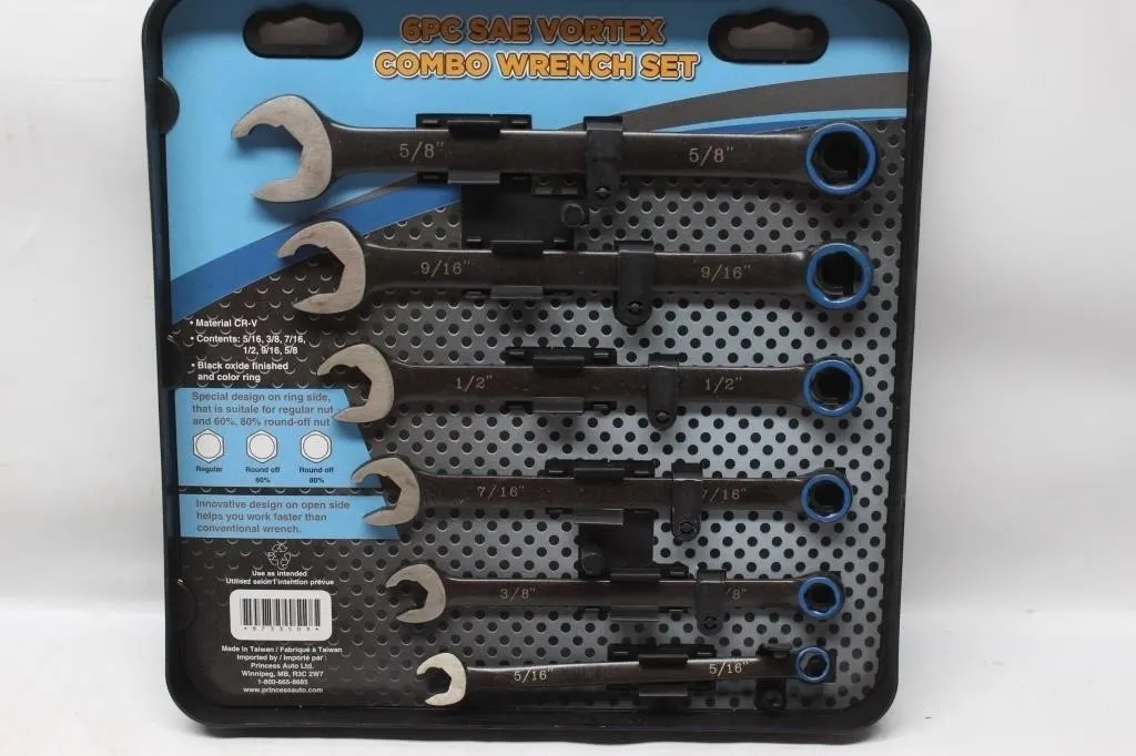 6pc SAE Vortex Combo Wrench Set